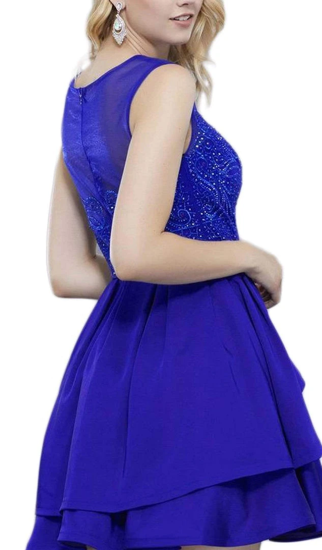 Cocktail Dresses Nox Anabel - 6356 Sleeveless Beaded Tiered A-line Cocktail Dress 7 Cocktail Dresses Nox Anabel - 6356 Sleeveless Beaded Tiered A-line Cocktail Dress