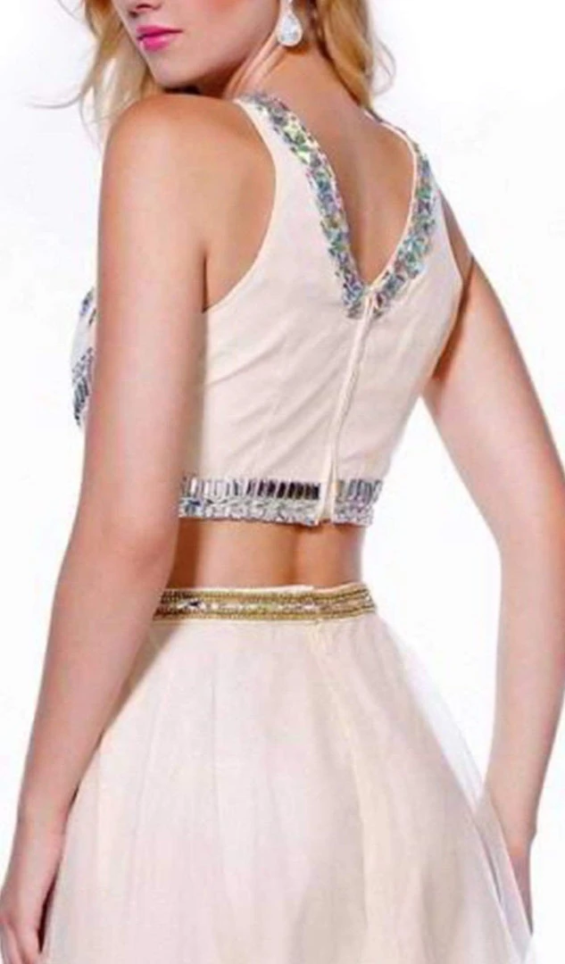 Nox Anabel - 8162 Two Piece Jeweled A-line Dress 8 Nox Anabel - 8162 Two Piece Jeweled A-line Dress