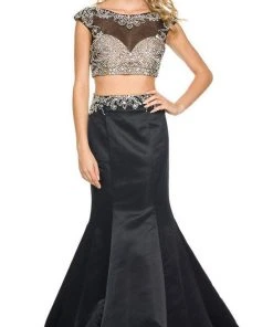 Nox Anabel - 8176 Two Piece Crystal Embellished Trumpet Gown