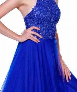 Nox Anabel - 8181 Lace Embroidered Bodice Halter Long Gown Formal Gowns 13 Nox Anabel - 8181 Lace Embroidered Bodice Halter Long Gown Formal Gowns