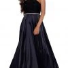 Nox Anabel - 8198 Sleeveless Embroidered Halter Neck A-Line Gown Formal Gowns