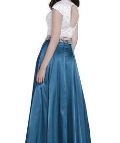 Nox Anabel - 8228 Two Piece Satin A-line Dress