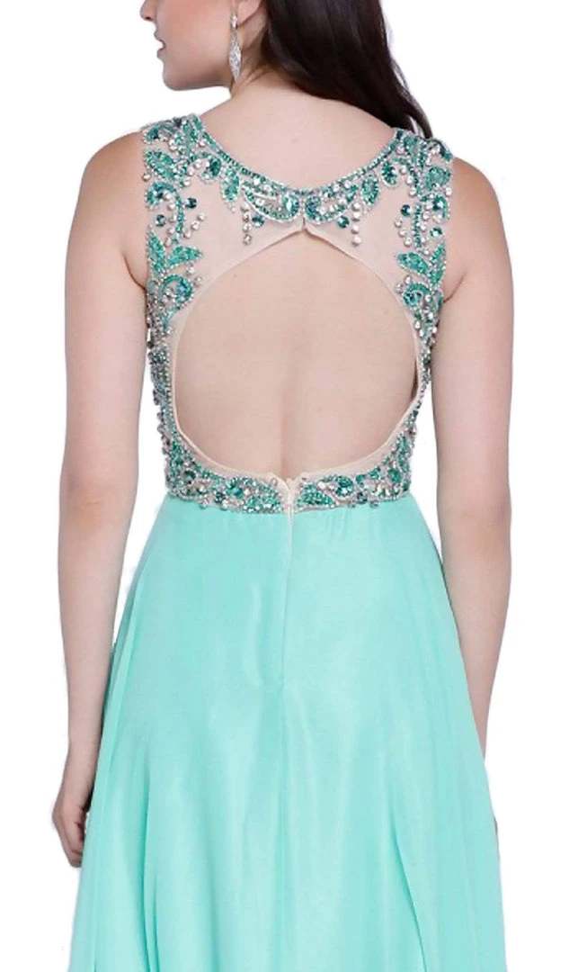 Nox Anabel - 8235 Beaded Embroidery Illusion Evening Gown Formal Gowns 8 Nox Anabel - 8235 Beaded Embroidery Illusion Evening Gown Formal Gowns