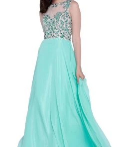 Nox Anabel - 8235 Beaded Embroidery Illusion Evening Gown Formal Gowns 10 Nox Anabel - 8235 Beaded Embroidery Illusion Evening Gown Formal Gowns