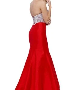 Nox Anabel - 8243 Strapless Sparkling Sequined Mermaid Dress Formal Gowns