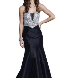 Nox Anabel - 8243 Strapless Sparkling Sequined Mermaid Dress Formal Gowns