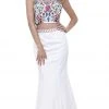 Nox Anabel - 8262 Two Piece Embroidered Mermaid Dress