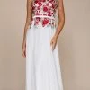 Nox Anabel - 8275 Floral Embroidered A-line Dress 2 Nox Anabel - 8275 Floral Embroidered A-line Dress