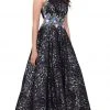 Nox Anabel - 8281 Sleeveless Embroidered Lace Scoop A-line Dress Formal Gowns