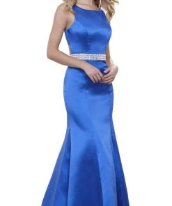 Nox Anabel - 8320 Sleeveless Beaded Waist Trumpet Evening Gown Formal Gowns