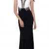 Nox Anabel - 8364 Contrast Jewel Illusion Paneled Evening Gown 1 Nox Anabel - 8364 Contrast Jewel Illusion Paneled Evening Gown