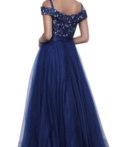 Nox Anabel - 8372 Lace Off-Shoulder Ballgown