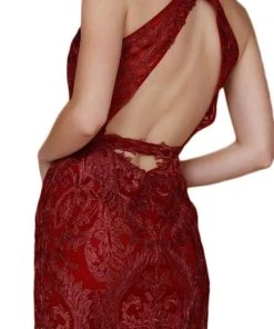 Nox Anabel - A612 Sleeveless Lace Halter Sheath Dress Plus Size Dresses 12 Nox Anabel - A612 Sleeveless Lace Halter Sheath Dress Plus Size Dresses