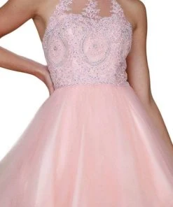 Nox Anabel - B652 Sparkly Lace Applique Bodice Tulle Cocktail Dress 25 Nox Anabel - B652 Sparkly Lace Applique Bodice Tulle Cocktail Dress