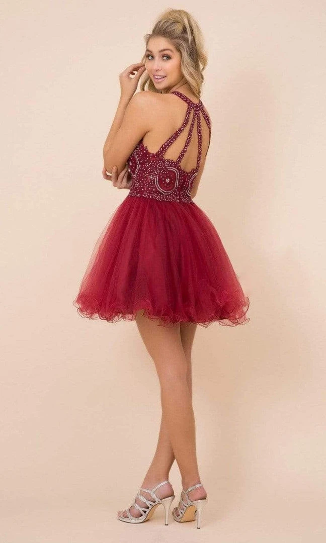 Nox Anabel - B652 Sparkly Lace Applique Bodice Tulle Cocktail Dress 8 Nox Anabel - B652 Sparkly Lace Applique Bodice Tulle Cocktail Dress