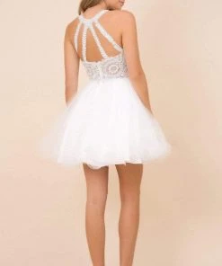 Nox Anabel - B652 Sparkly Lace Applique Bodice Tulle Cocktail Dress 43 Nox Anabel - B652 Sparkly Lace Applique Bodice Tulle Cocktail Dress