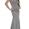 Nox Anabel - C001 Bejeweled Illusion Inset Plunging V-Neck Evening Gown