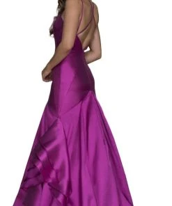 Nox Anabel - C034 Sweetheart Bodice Ruffled Mikado Trumpet Evening Gown Formal Gowns 17 Nox Anabel - C034 Sweetheart Bodice Ruffled Mikado Trumpet Evening Gown Formal Gowns