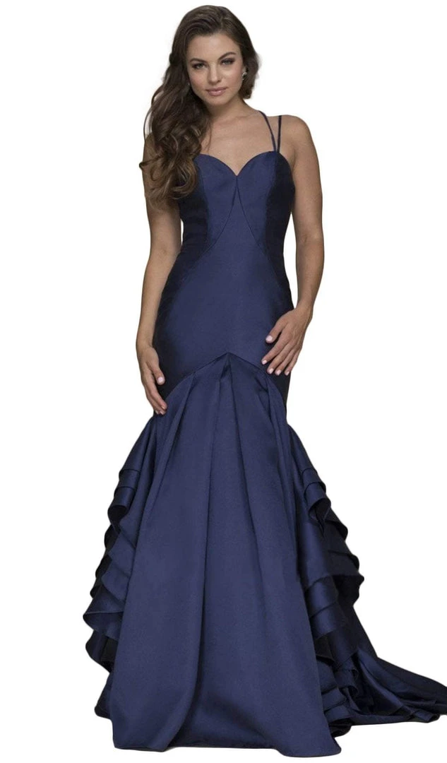 Nox Anabel - C034 Sweetheart Bodice Ruffled Mikado Trumpet Evening Gown Formal Gowns 6 Nox Anabel - C034 Sweetheart Bodice Ruffled Mikado Trumpet Evening Gown Formal Gowns