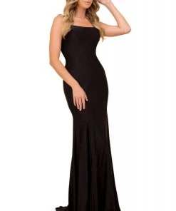 Nox Anabel - C301 Sleeveless Crisscross String Open Back Prom Dress