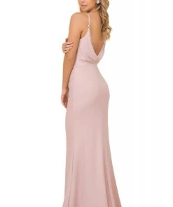 Formal Gowns Nox Anabel - C307 Scoop Sheath Cowl Back Dress