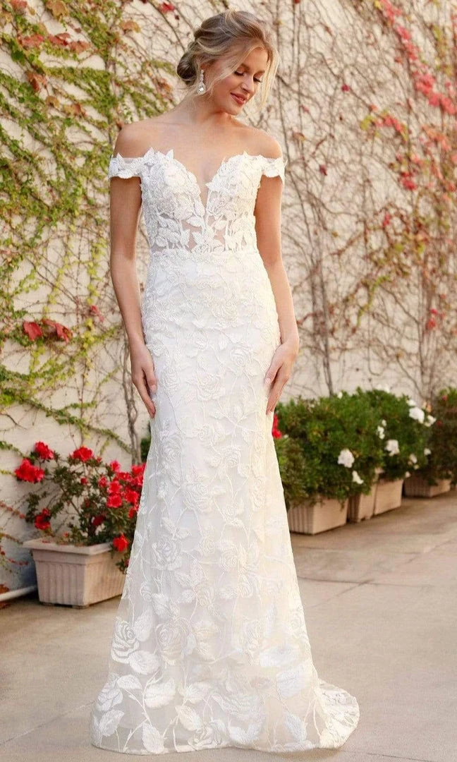 Nox Anabel - C439 Embroidered Off Shoulder Mermaid Dress 5 Nox Anabel - C439 Embroidered Off Shoulder Mermaid Dress