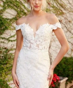 Nox Anabel - C439 Embroidered Off Shoulder Mermaid Dress 16 Nox Anabel - C439 Embroidered Off Shoulder Mermaid Dress