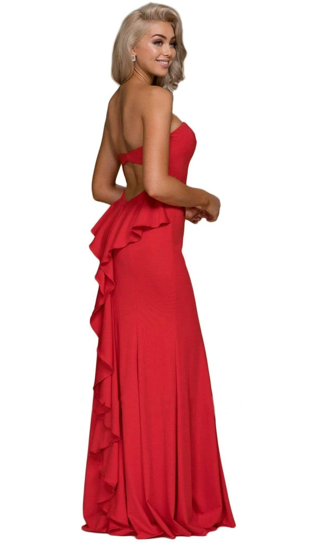 Formal Gowns Nox Anabel - E002 Strapless Sweetheart Ruffled Sheath Dress 5 Formal Gowns Nox Anabel - E002 Strapless Sweetheart Ruffled Sheath Dress