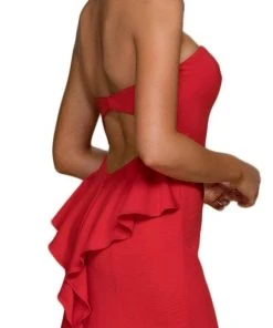 Formal Gowns Nox Anabel - E002 Strapless Sweetheart Ruffled Sheath Dress 11 Formal Gowns Nox Anabel - E002 Strapless Sweetheart Ruffled Sheath Dress