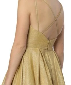 Nox Anabel - E228 Sleeveless V-neck Pleated Ballgown