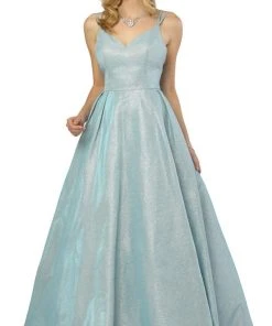 Nox Anabel - E228 Sleeveless V-neck Pleated Ballgown