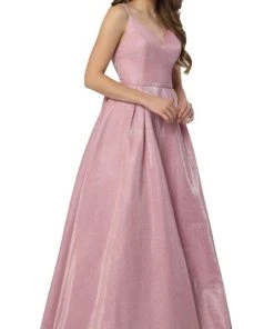 Nox Anabel - E228 Sleeveless V-neck Pleated Ballgown