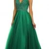 Nox Anabel - Embellished V-Neck Evening Gown 8219 - 1 Pc Green In Size L Available 2 Nox Anabel - Embellished V-Neck Evening Gown 8219 - 1 Pc Green In Size L Available