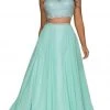 Formal Gowns Nox Anabel - G095 Two Piece Beaded Halter Chiffon A-line Dress
