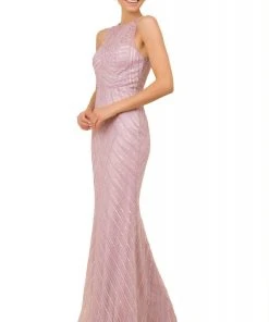 Nox Anabel - H404 Embellished Jewel Neck Sheath Dress Formal Gowns