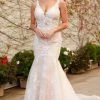 Formal Gowns Nox Anabel - H493 V Neck Open Back Wedding Dress 1 Formal Gowns Nox Anabel - H493 V Neck Open Back Wedding Dress