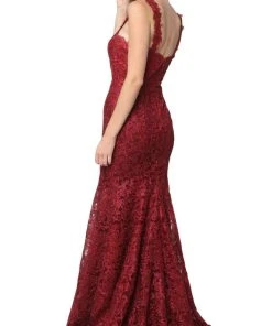 Formal Gowns Nox Anabel - Lace Sweetheart Mermaid Evening Gown R216 - 1 Pc Silver In Size S Available
