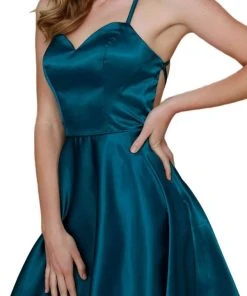 Cocktail Dresses Nox Anabel - M658 Strappy Sweetheart A-Line Cocktail Dress