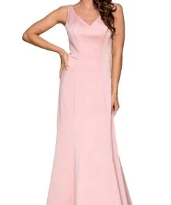 Formal Gowns Nox Anabel - Q011 Sleeveless V-neck A-line Dress