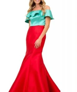 Nox Anabel - Q129 Two Piece Off-Shoulder Mermaid Dress Formal Gowns
