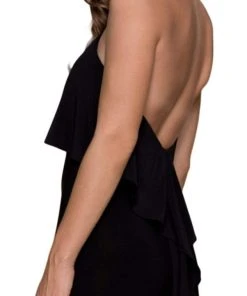 Nox Anabel - Q132 Halter Neck Trumpet Dress With Sweep Train