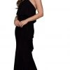 Nox Anabel - Q132 Halter Neck Trumpet Dress With Sweep Train