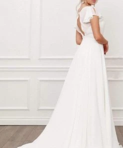 Formal Gowns Nox Anabel - R471 V Neck Soft Flowy A-line Dress