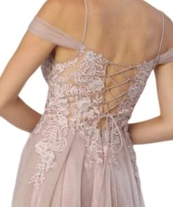 Nox Anabel - S265 Embroidered Off-Shoulder A-line Dress Formal Gowns 10 Nox Anabel - S265 Embroidered Off-Shoulder A-line Dress Formal Gowns