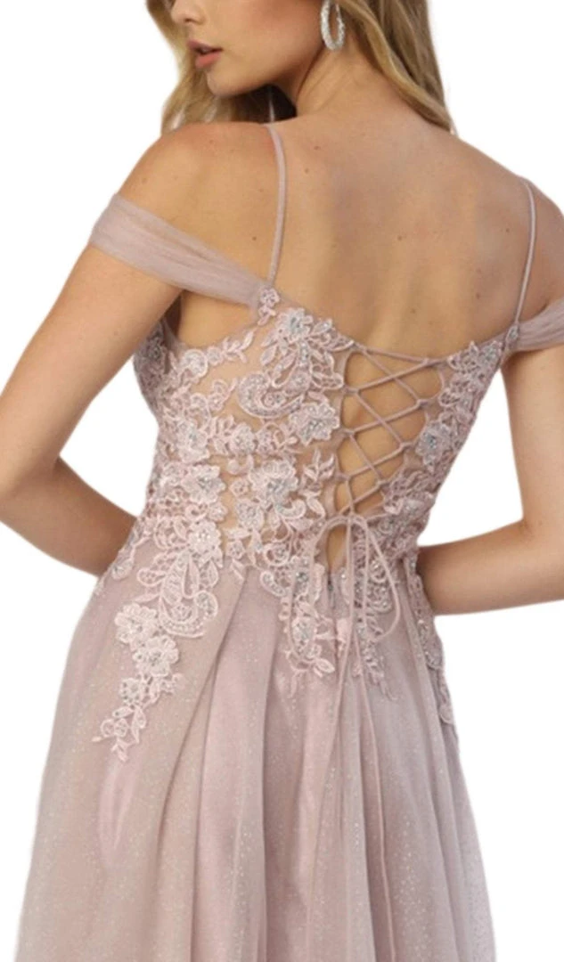 Nox Anabel - S265 Embroidered Off-Shoulder A-line Dress Formal Gowns 6 Nox Anabel - S265 Embroidered Off-Shoulder A-line Dress Formal Gowns
