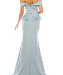 Formal Gowns Odrella - 4617 Appliqued Peplum Accented Trumpet Gown 7 Formal Gowns Odrella - 4617 Appliqued Peplum Accented Trumpet Gown