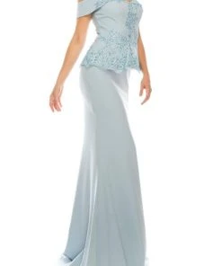 Formal Gowns Odrella - 4617 Appliqued Peplum Accented Trumpet Gown 8 Formal Gowns Odrella - 4617 Appliqued Peplum Accented Trumpet Gown