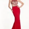 Panoply - 14831 Beaded Halter Neck With Side Cutout Sheath Dress Formal Gowns