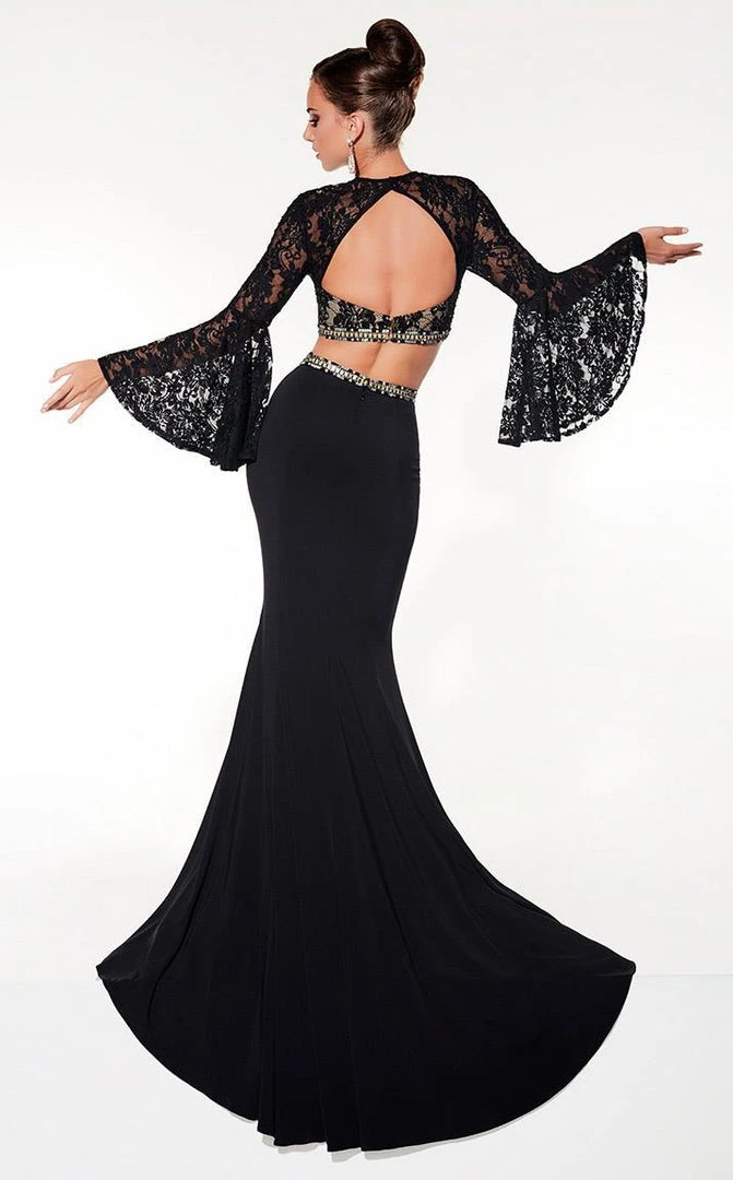 Panoply - 14844 Two-Piece Sultry Bell Sleeved Lace Trumpet Gown Formal Gowns 4 Panoply - 14844 Two-Piece Sultry Bell Sleeved Lace Trumpet Gown Formal Gowns