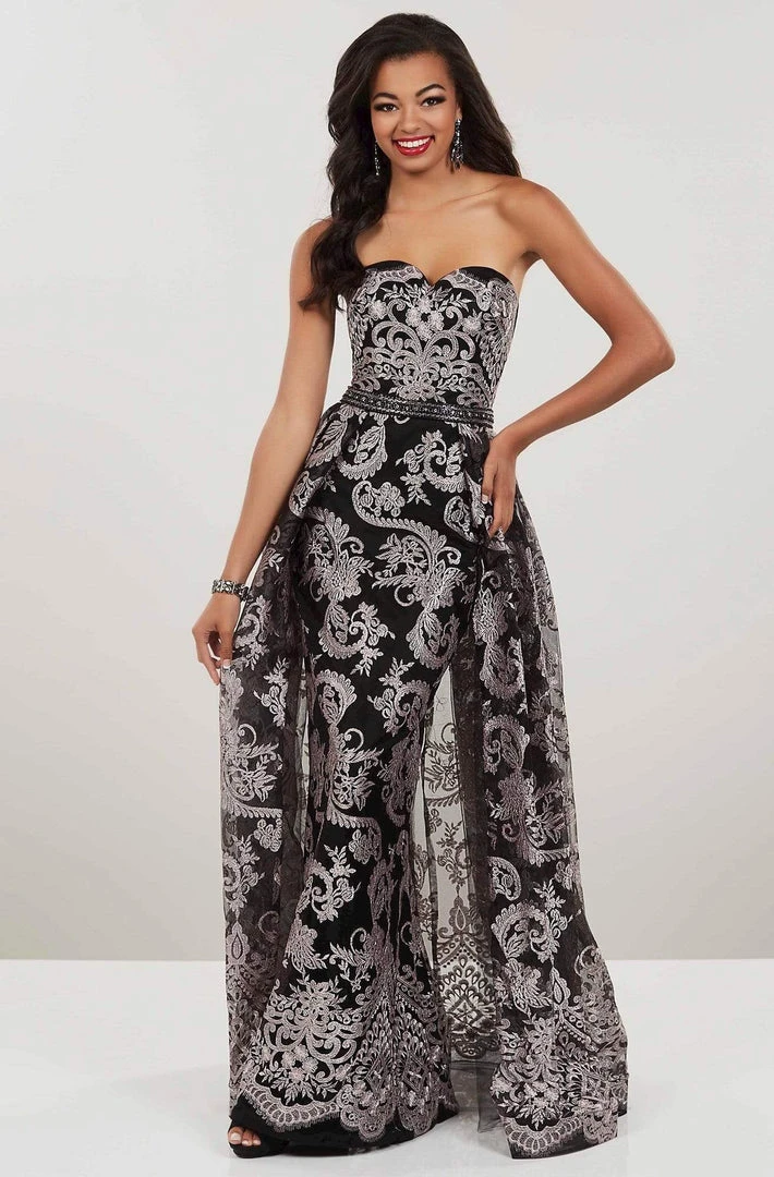 Panoply - 14937 Embroidered Strapless Dress With Overlay 3 Panoply - 14937 Embroidered Strapless Dress With Overlay